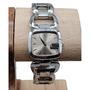 Gucci Ladies G Series Watch Quartz Brown Dial 6.5" 24mm Model 125.5 Stainless